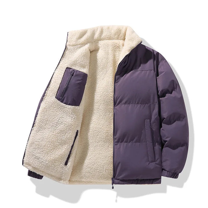 Veste Urbaine à Col Douillet – Prune