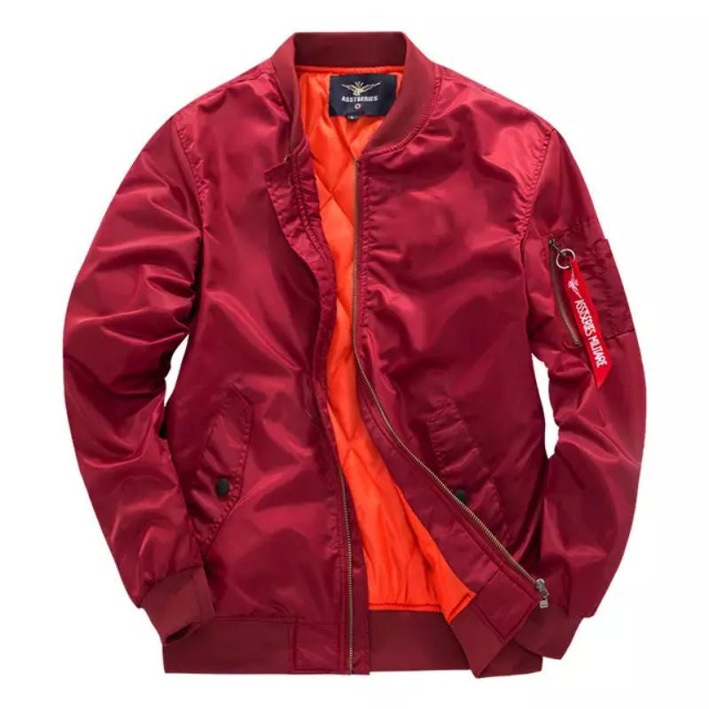 Veste Urbaine Style Aviateur – Rouge