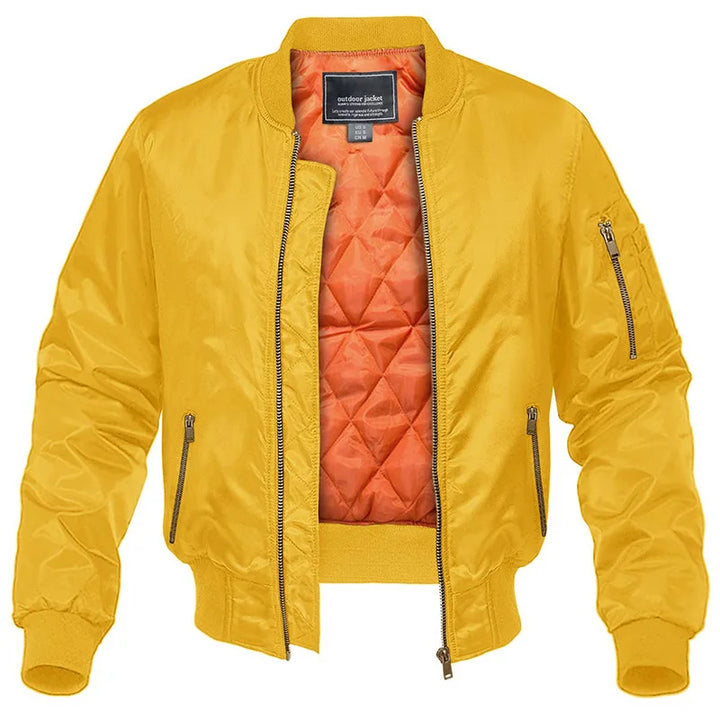 Veste Urbaine Style Aviateur – Jaune