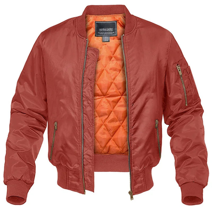Veste Urbaine Style Aviateur – Orange
