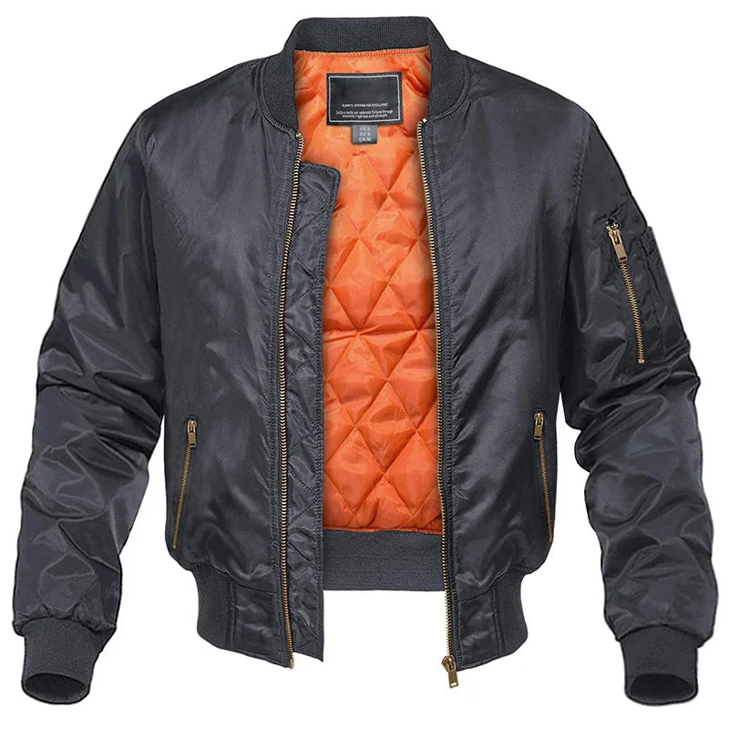 Veste Urbaine Style Aviateur – Gris Foncé