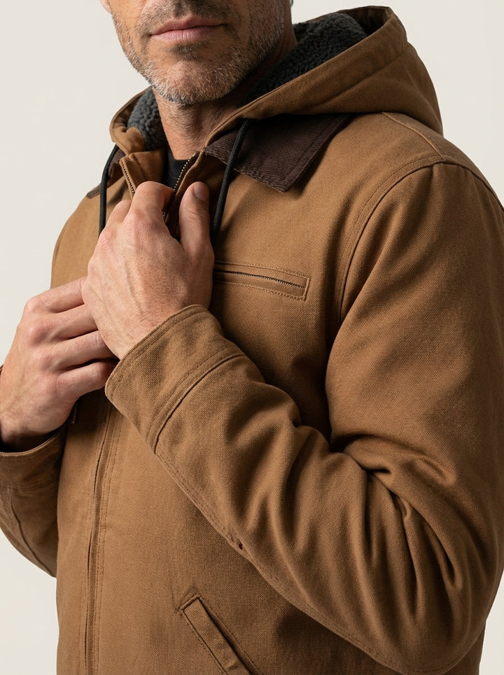 Veste Utilitaire Doublée à Capuche