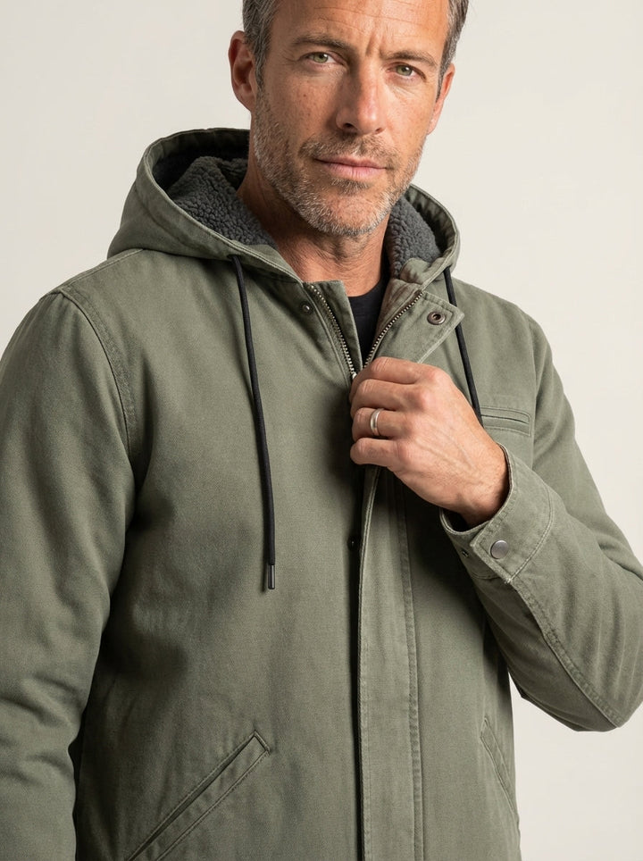 Veste Utilitaire Doublée à Capuche