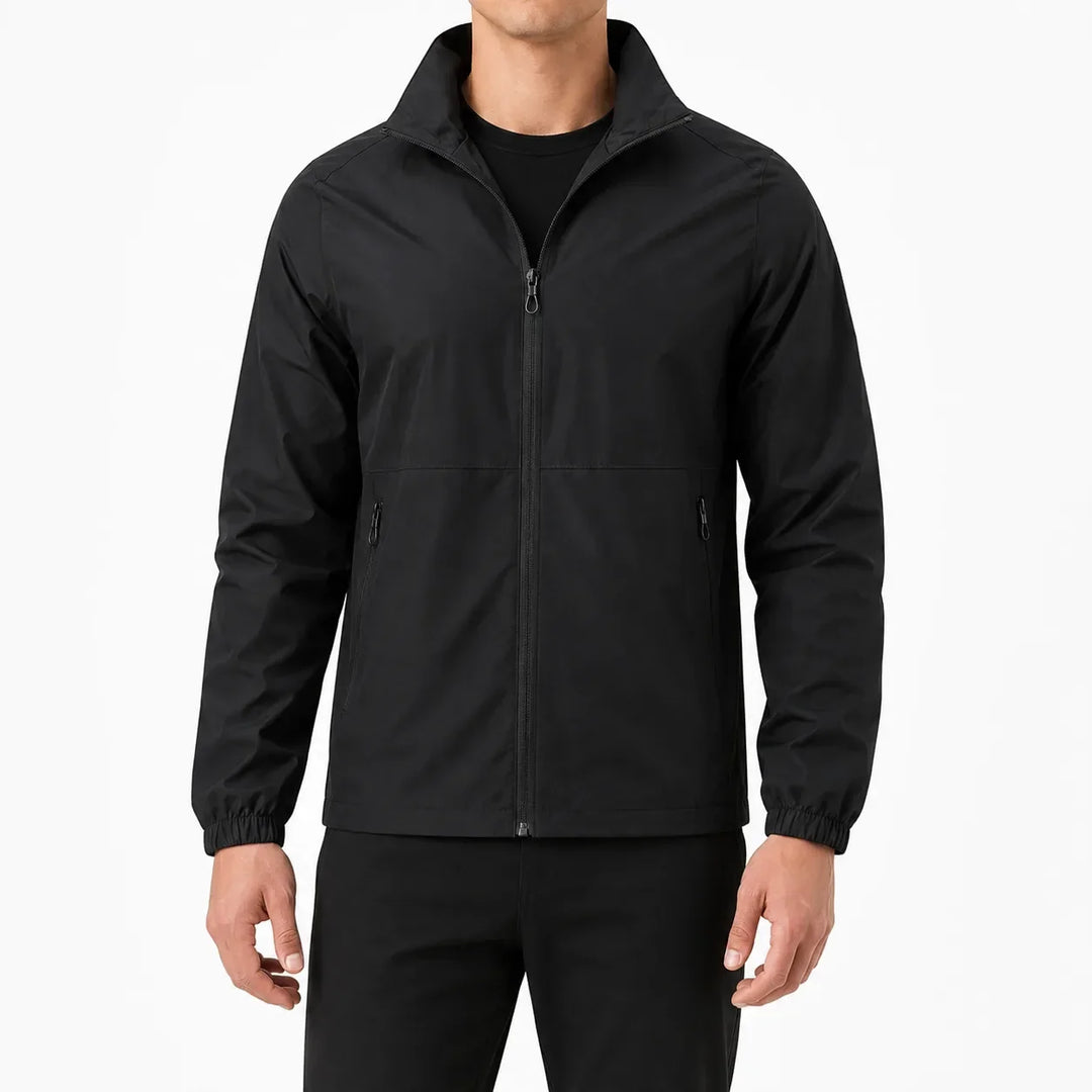 Veste Zippée à Col Montant – Noir