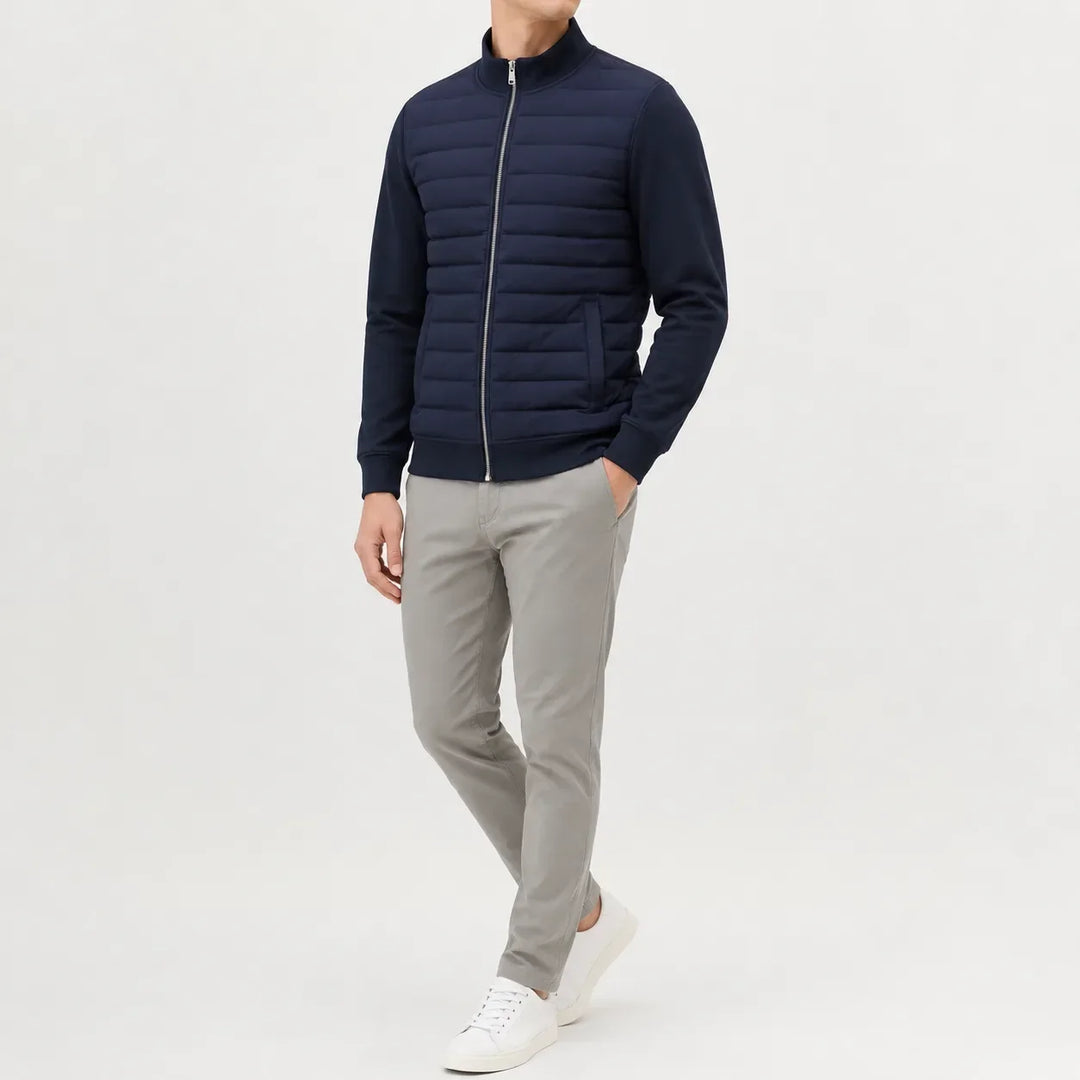 Veste Zippée à Plastron Matelassé
