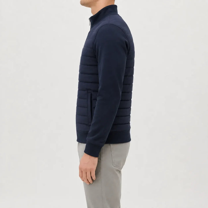 Veste Zippée à Plastron Matelassé