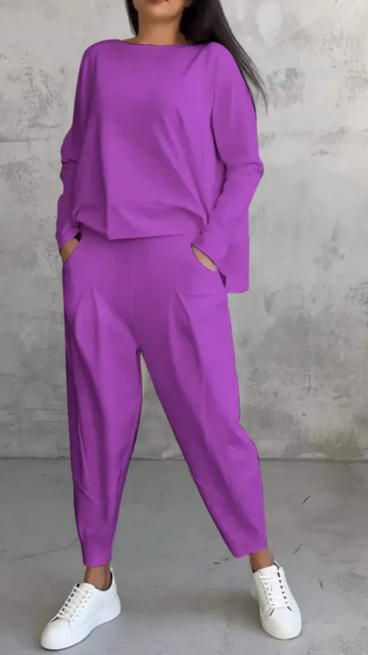 Ensemble Coordonné Coupe Ample – Violet