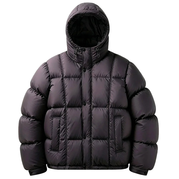 Veste Bouffante à Capuche – Violet Foncé
