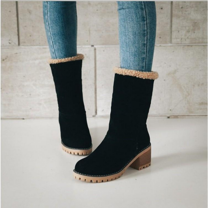 Bottines à Revers en Fausse Fourrure
