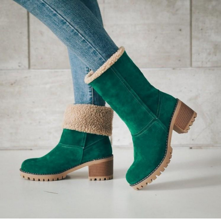 Bottines à Revers en Fausse Fourrure