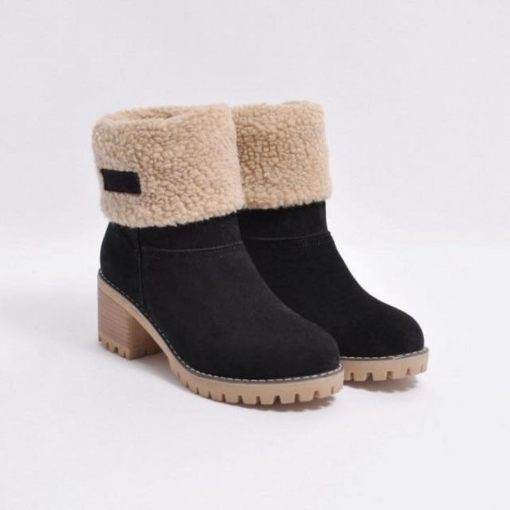 Bottines à Revers en Fausse Fourrure