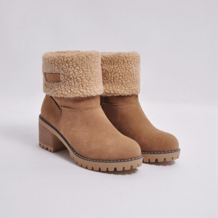 Bottines à Revers en Fausse Fourrure