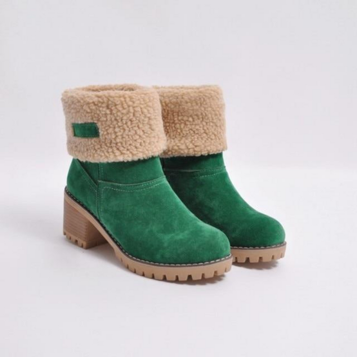 Bottines à Revers en Fausse Fourrure