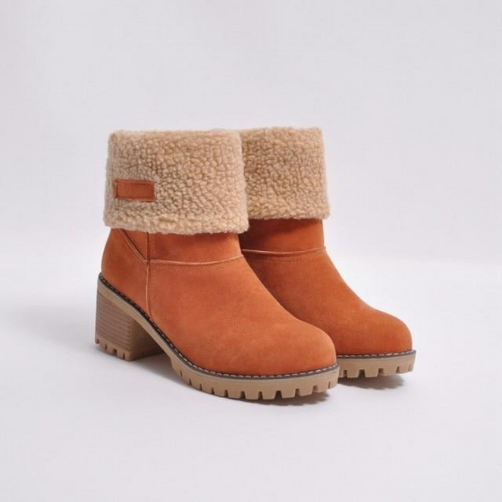 Bottines à Revers en Fausse Fourrure