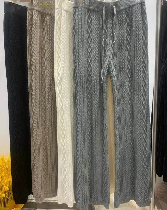Hose mit weitem Bein und hohem Bund
